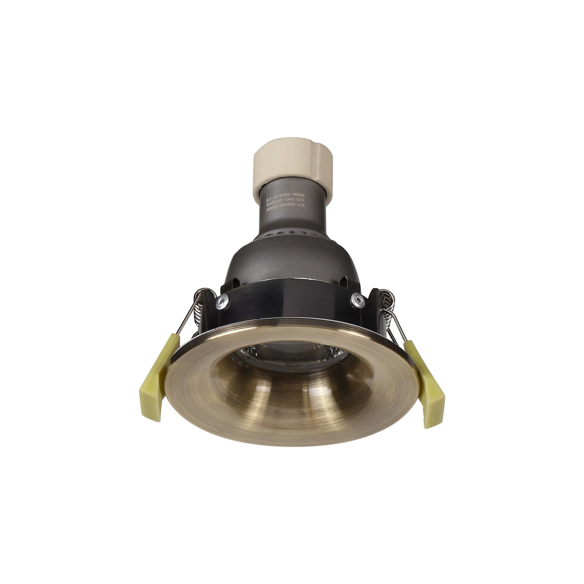 Bruve GU10 Recessed Round Antique Brass IP65 Downlighter, Cut-Out 68mm DX200404  Dlux Bruve IP65